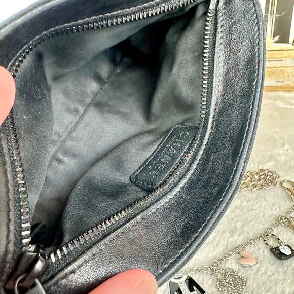 CHANEL Black Canvas New Travel Line Pouch wristlet, Crossbody Bag with Chains - Picture 11 of 16